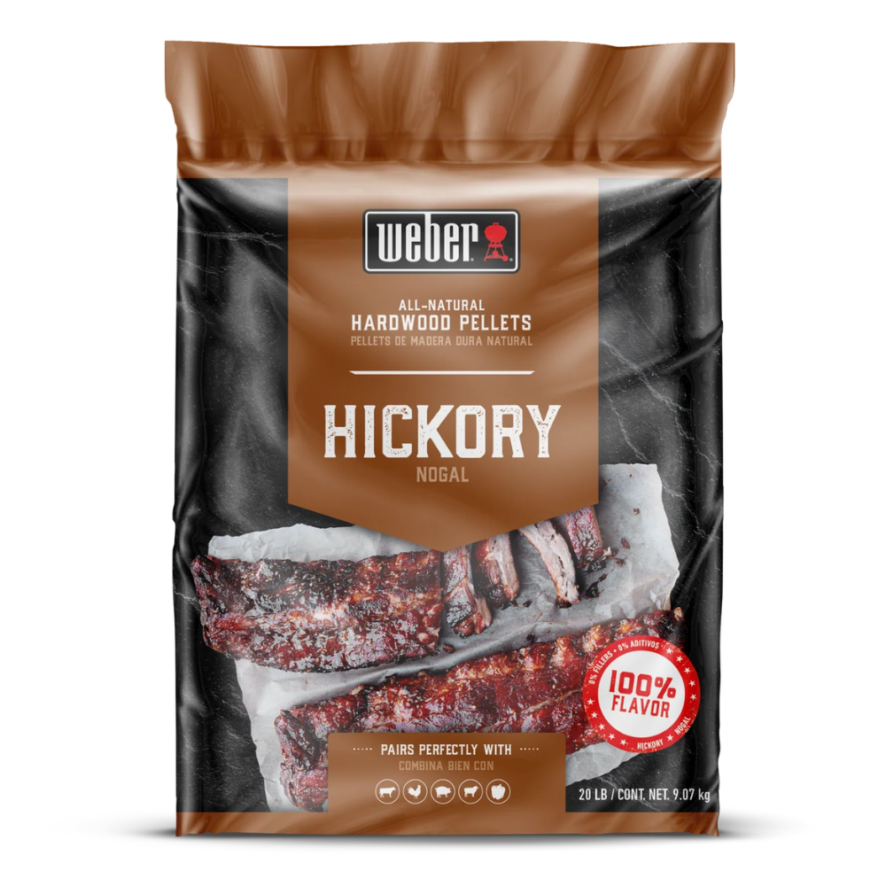 Weber Hickory All-Natural Hardwood Pellets 9kg