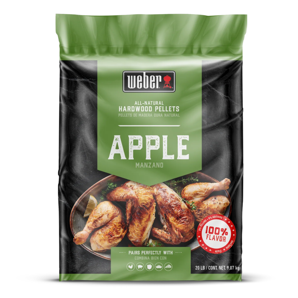 Weber Apple All-Natural Hardwood Pellets 9kg